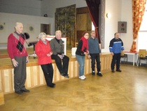 Aktiivisia Boccian pelaajia