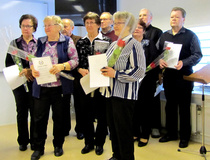 40 vuotis juhlassa ansio merkkien saajat